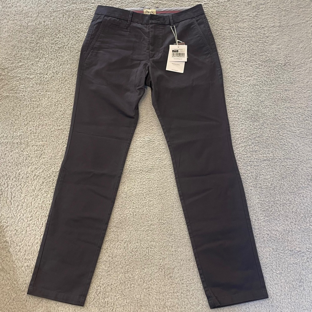 NWT Perk Feel Good Chino Pants Mens 32x31 Navy Slim Fit Stretch